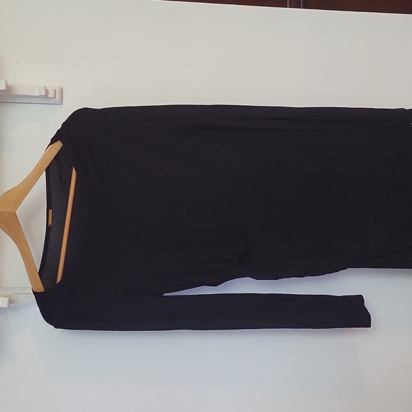 Rebecca Minkoff l dress l size Large l Dress l roushed l gathered bodycon l blk - Picture 14 of 14